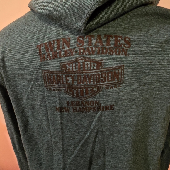 Harley Davidson Teal Hoodie - Picture 4 of 5